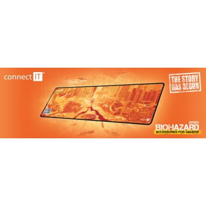 CONNECT IT CMP-1140-LG - Постелка за клавиатура и мишка 88,6x24,5 см оранжев