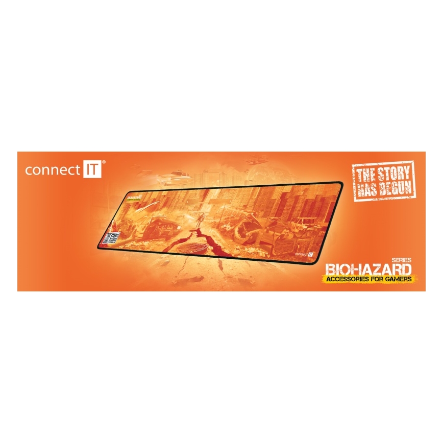 CONNECT IT CMP-1140-LG - Постелка за клавиатура и мишка 88,6x24,5 см оранжев