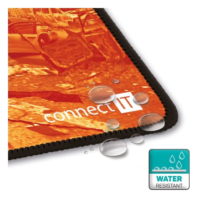 CONNECT IT CMP-1140-LG - Постелка за клавиатура и мишка 88,6x24,5 см оранжев