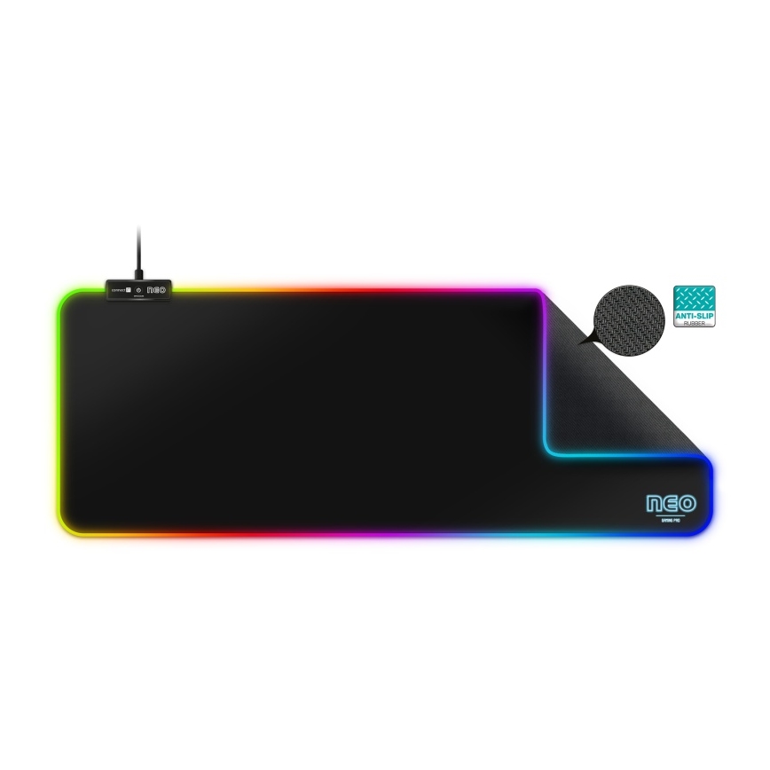 CONNECT IT CMP-3100-LG - LED RGB Гейминг к-кт клавиатура и подложка за мишка 80x30 см черен