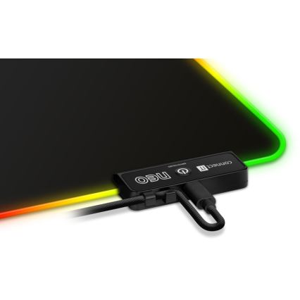 CONNECT IT CMP-3100-SM - LED RGB геймърска подложка за мишка 32x24,5 см черна