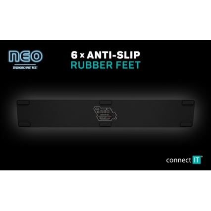 CONNECT IT CMP-3590-LG - Ергономична постелка за клавиатура черен