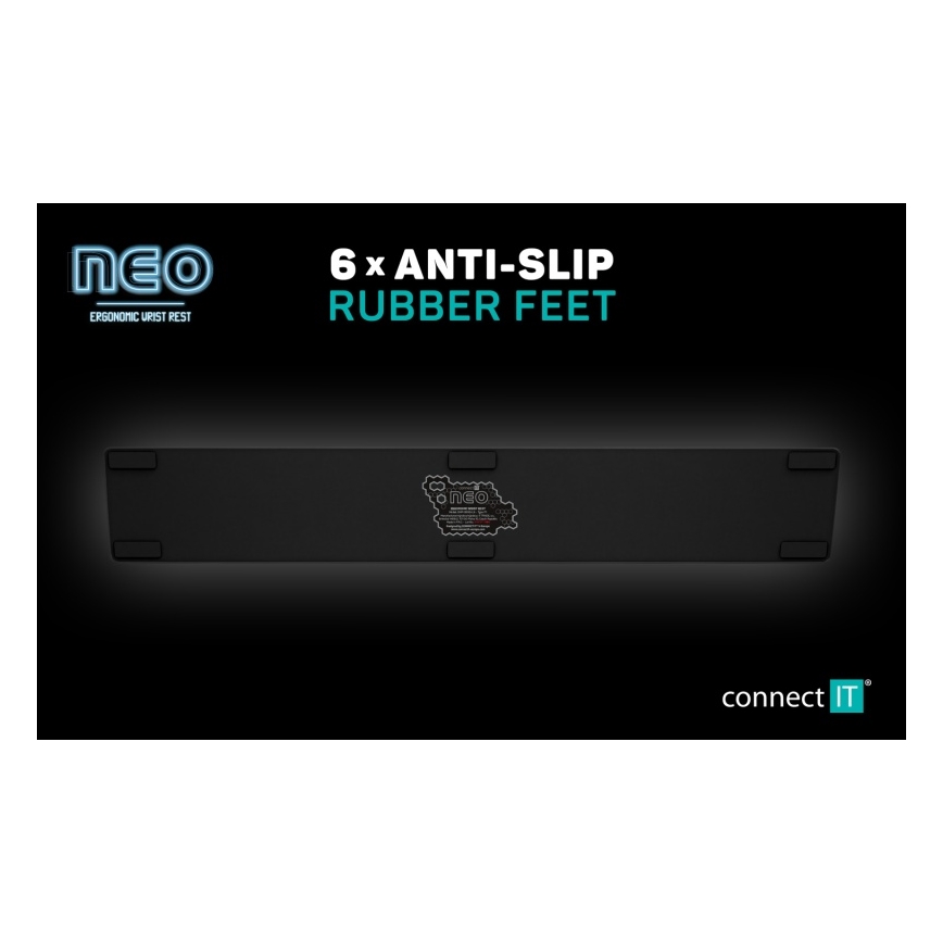 CONNECT IT CMP-3590-LG - Ергономична постелка за клавиатура черен