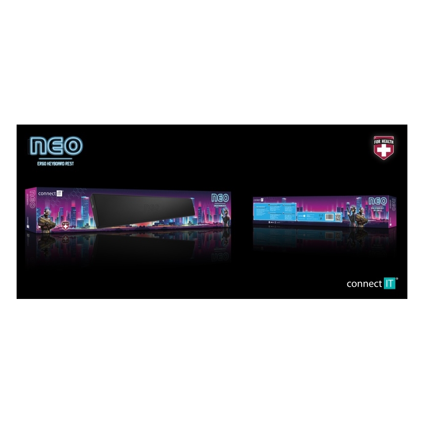 CONNECT IT CMP-3590-LG - Ергономична постелка за клавиатура черен