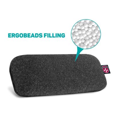 CONNECT IT CMP-4010-BK - Възглавница за китка с пълнеж от топчета