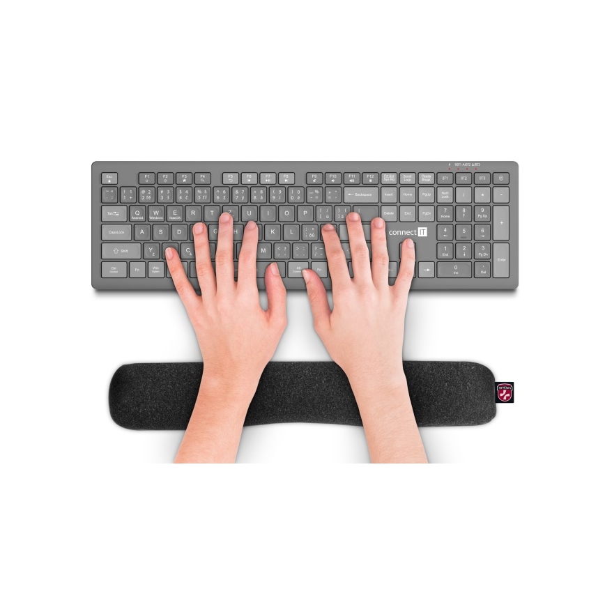 CONNECT IT CMP-4020-BK - Възглавница за китка с пълнеж от топчета