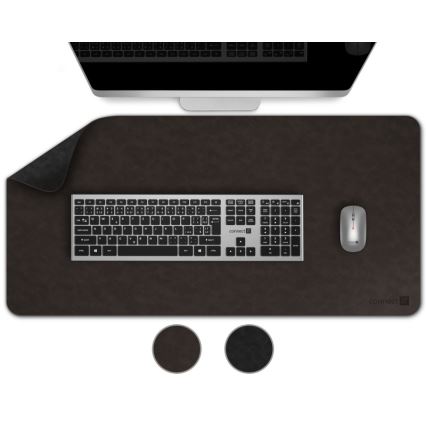 CONNECT IT CMP-4030-LG - Двустранна подложка за клавиатура и мишка 90x40 см черна/кафява