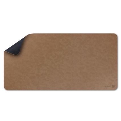 CONNECT IT CMP-4040-LG - Двустранна подложка за клавиатура и мишка 90 x 40 см синя/кафява