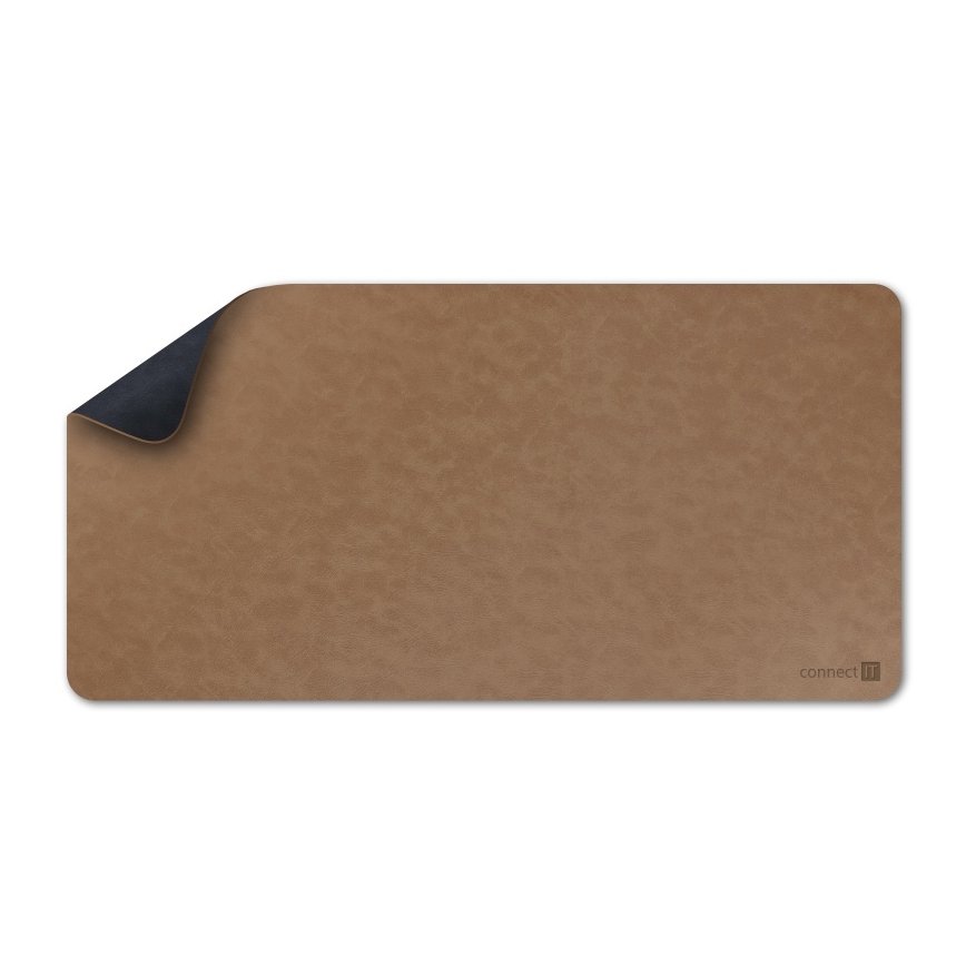 CONNECT IT CMP-4040-LG - Двустранна подложка за клавиатура и мишка 90 x 40 см синя/кафява