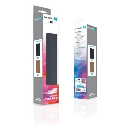 CONNECT IT CMP-4040-LG - Двустранна подложка за клавиатура и мишка 90 x 40 см синя/кафява