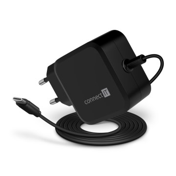 CONNECT IT CNP-1660-BK - Универсален захранващ адаптер за лаптопи USB-C 67W