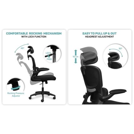 CONNECT IT COC-2500-BK - Офис стол ForHealth DeltaPro черен