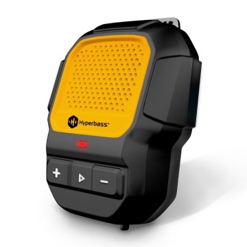 CONNECT IT HSP-1010-BK - Безжичен високоговорител с микрофон ClipBEAT 2W/5V 560 mAh IPX7 черен/жълт