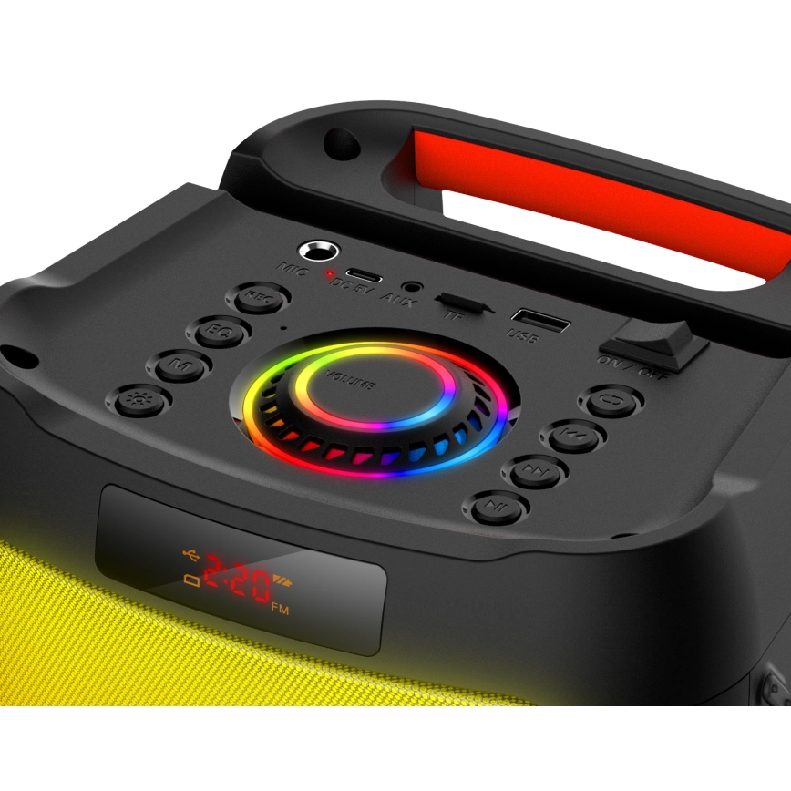 CONNECT IT HSP-3050-BK - LED Безжична колонка с микрофон 60W/5V 4500 mAh черен + дистанционно управление