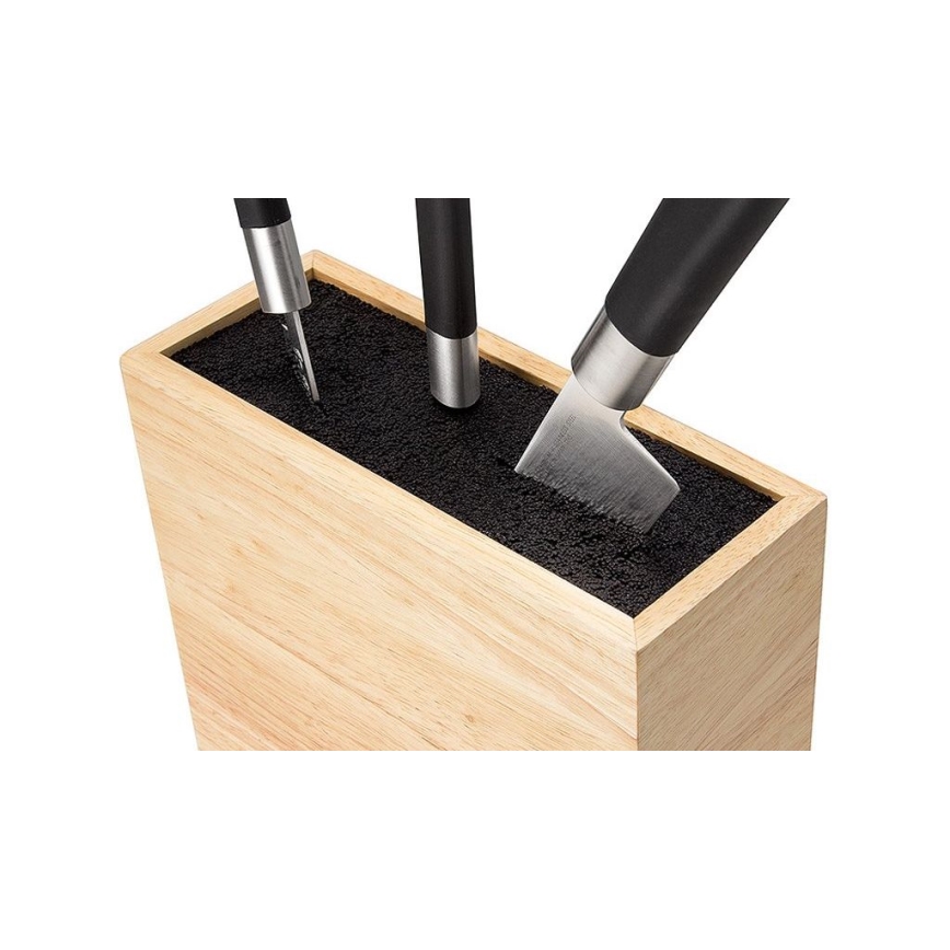 Continenta C3314 - Стойка за ножове с гъвкава вътрешност 22x9x21,5 см каучуков фикус