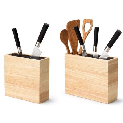 Continenta C3314 - Стойка за ножове с гъвкава вътрешност 22x9x21,5 см каучуков фикус