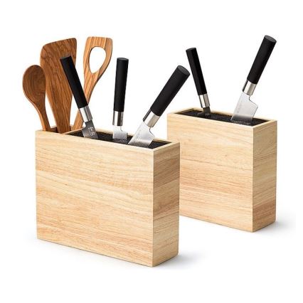 Continenta C3314 - Стойка за ножове с гъвкава вътрешност 22x9x21,5 см каучуков фикус