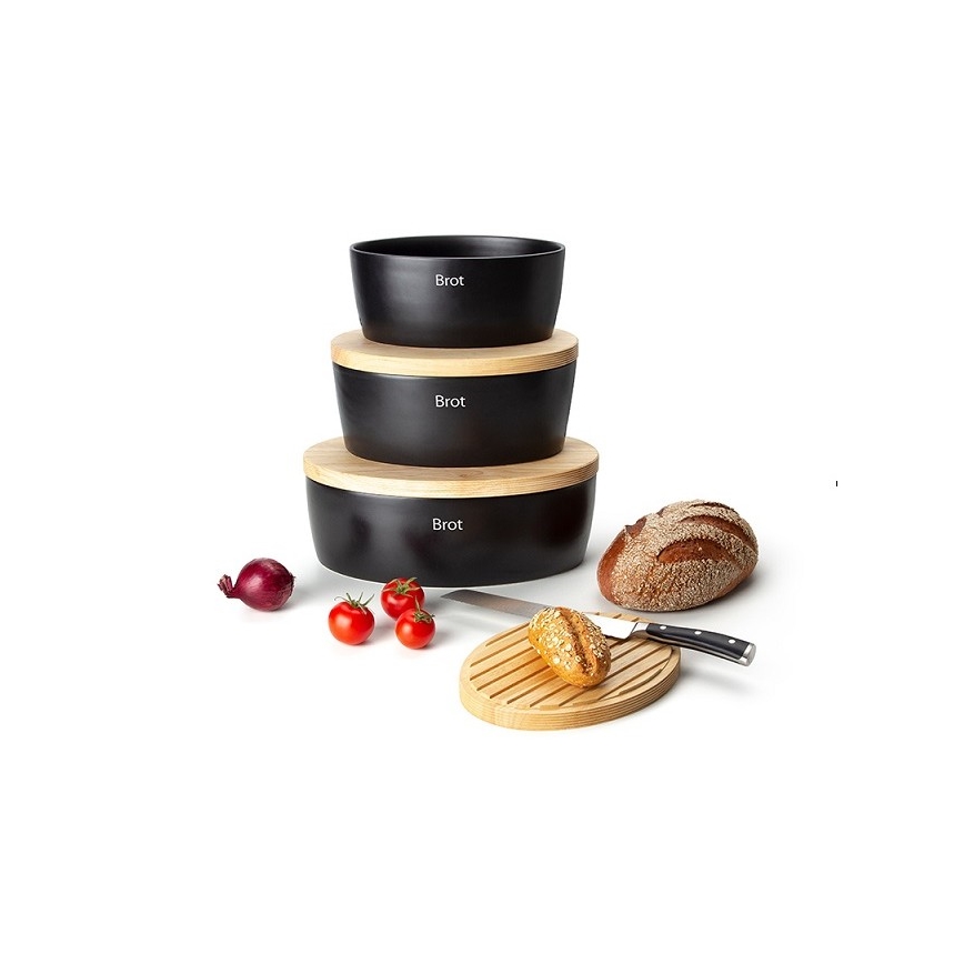 Continenta C3731 - Кутия за хляб с капак 27x20x13,5 см каучуков фикус