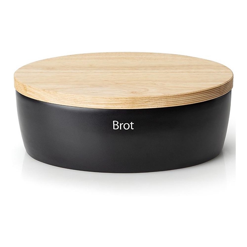 Continenta C3732 - Кутия за хляб 13,5x36 cм черна/бежова