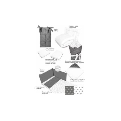 COSING - 10-частен комплект Sleeplease за новородено, сив/бял
