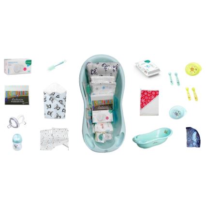 COSING - 16-частов стартов комплект за новородени в ментов цвят