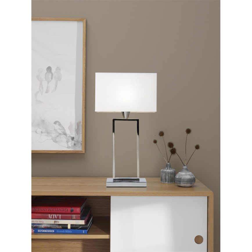 Cottex - Настолна лампа KENSINGTON 1xE14/40W/230V сребриста