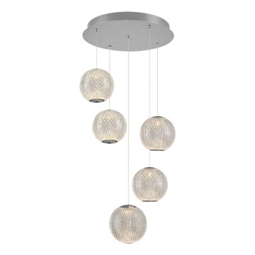 CREMONA LED Висяща лампа 5xLED/5W/230V 3000K Матов хром
