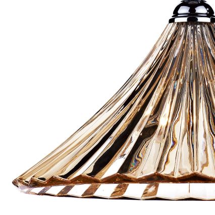 Där Lighting ARD866 - Полилей на верига ARDECHE 1xE27/60W/230V месинг/опушено кафяво