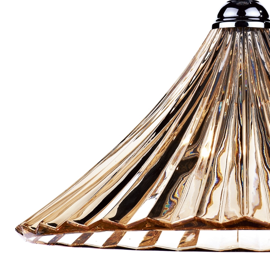 Där Lighting ARD866 - Полилей на верига ARDECHE 1xE27/60W/230V месинг/опушено кафяво