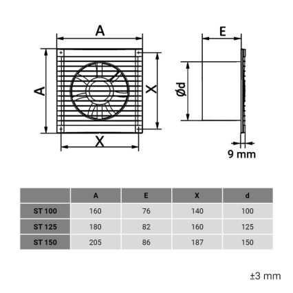Dalap 1230 - Осев вентилатор с предпазна решетка 150 ST 16W/230V