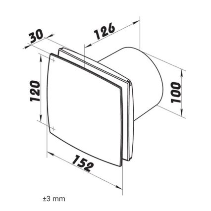 Dalap 41067 - Аксиален вентилатор с таймер и сензор за влажност 100 BFZW 12 14W/12V