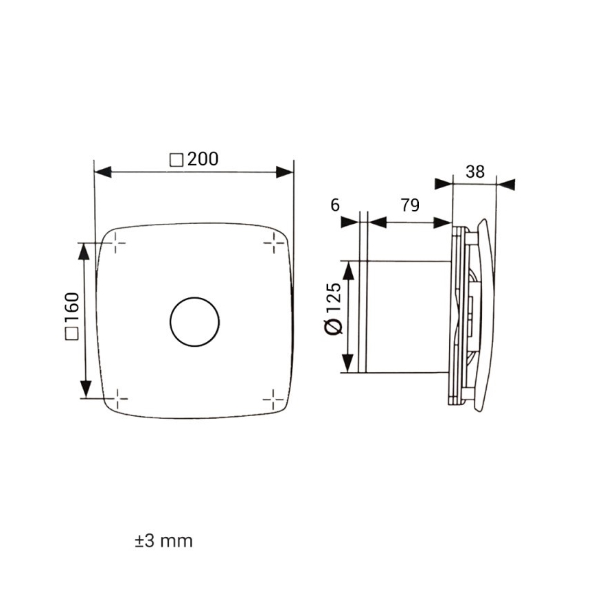 Dalap 41094 - Аксиален вентилатор 125 ONYX 16W/230V