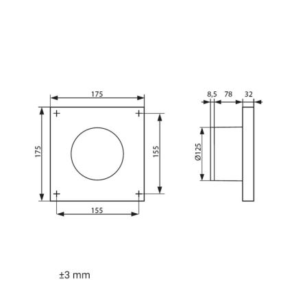 Dalap 41096ZW - Аксиален вентилатор с таймер 125 DARK ZW 10W/230V