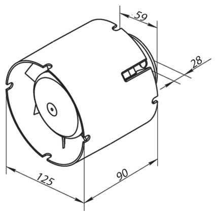 Dalap 41404 - Аксиален канален вентилатор 125 SD 24W/230V
