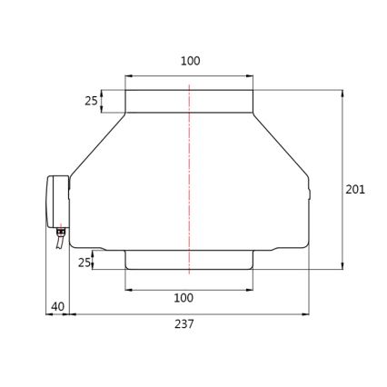 Dalap 8128 - Радиален канален вентилатор TURBINE M 100 60W/230V