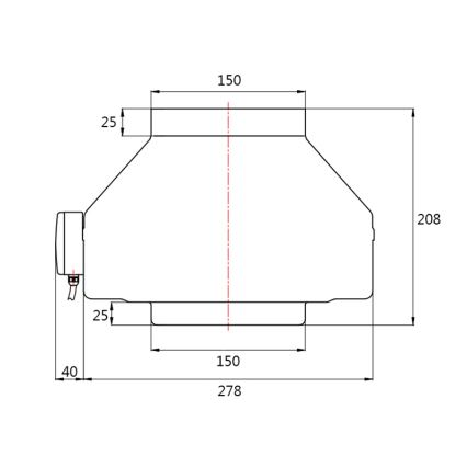 Dalap 8130 - Радиален канален вентилатор TURBINE M 150 100W/230V