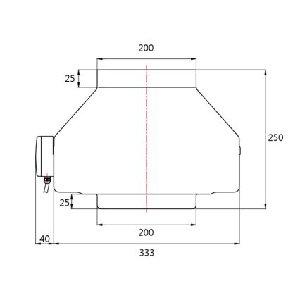 Dalap 8132 - Радиален канален вентилатор TURBINE M 200 150W/230V