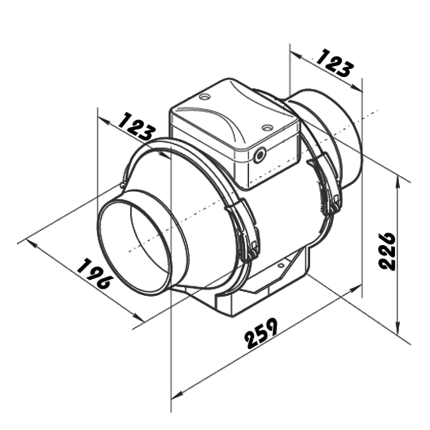 Dalap 8207 - Аксиален вентилатор AP PROFI 125 29W/230V