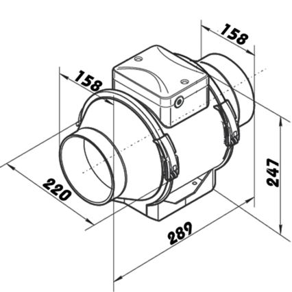 Dalap 8213 - Осев вентилатор AP PROFI 160 50W/230V