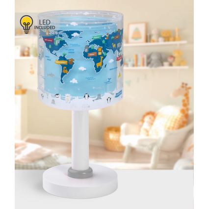 Dalber 40671 - LED детска лампа WORLD 1xG4/4W/230V синя