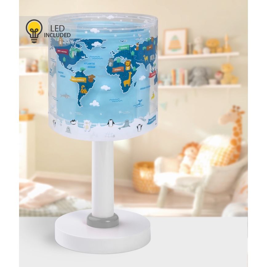 Dalber 40671 - LED детска лампа WORLD 1xG4/4W/230V синя