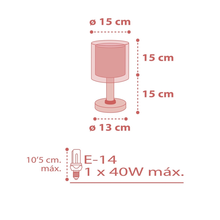 Dalber 41001S - Детска лампа DOTS 1xE14 / 40W / 230V