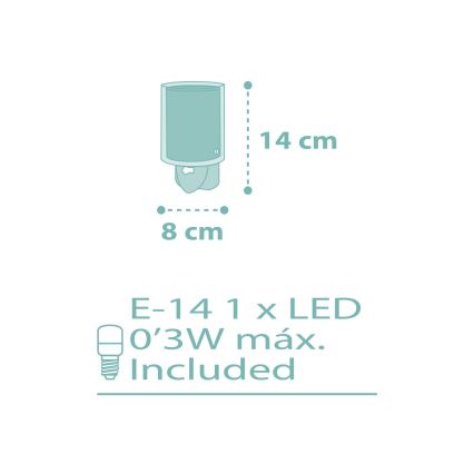 Dalber 41005H - LED лампа с цокъл DOTS 1xE14/0,3W/230V