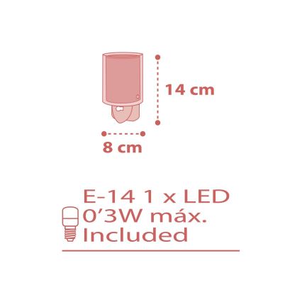 Dalber 41005S - LED лампа с цокъл DOTS 1xE14 / 0,3W / 230V