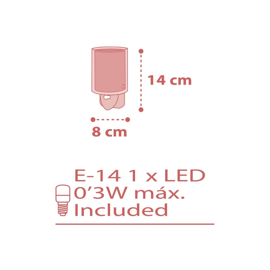 Dalber 41005S - LED лампа с цокъл DOTS 1xE14 / 0,3W / 230V