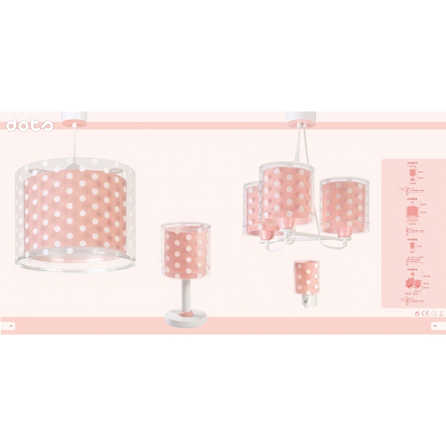 Dalber 41007S - Детски полилей DOTS 3xE27 / 60W / 230V