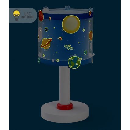 Dalber 41341N - LED детска лампичка PLANETS 1xG4/4W/230V синя