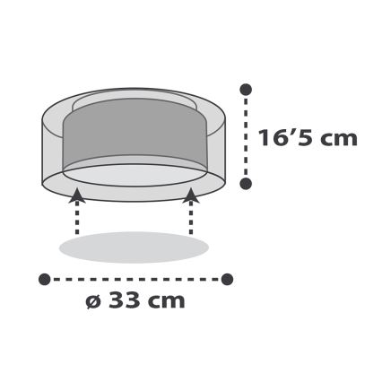 Dalber 41416E - Детска лампа CLOUDS 2xE27/60W/230V сива