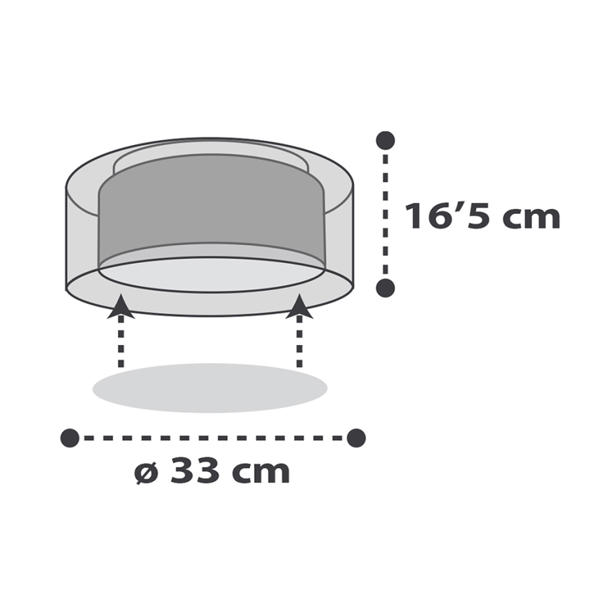 Dalber 41416E - Детска лампа CLOUDS 2xE27/60W/230V сива