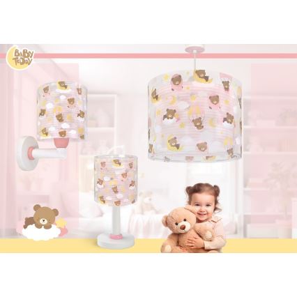Dalber 41572S - Детски полилей BABY TEDDY 1xE27/15W/230V розов